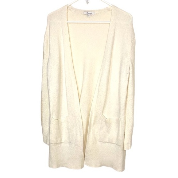 MADEWELL Kent Open Front Cardigan Sweater Antique Cream Women’s Sz XXS - Picture 3 of 8